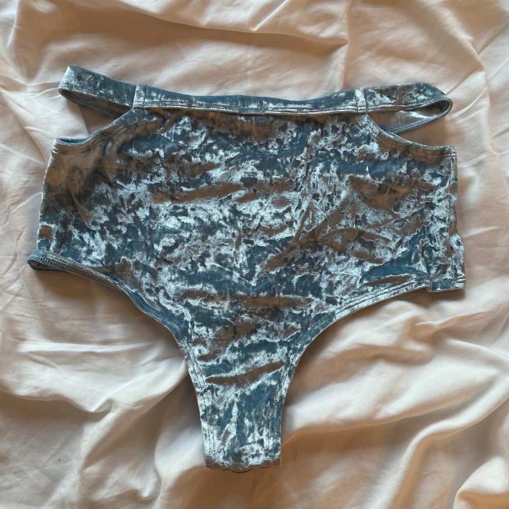 Blue velvet Aerie high waist cut out undies / panties / bottoms
